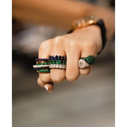 925 sterling silver stacking stack cz eternity band ring set for women lady gift micro pave cz high quality finger jewelry #5-#9