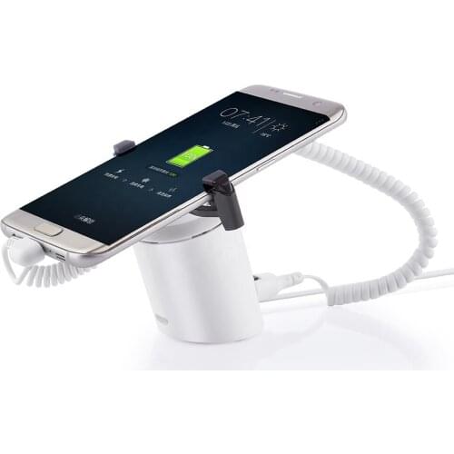 Mobile phone desktop exhibition security solutions infrared unlock cell phone anti lost stand mobile security holder with alarm