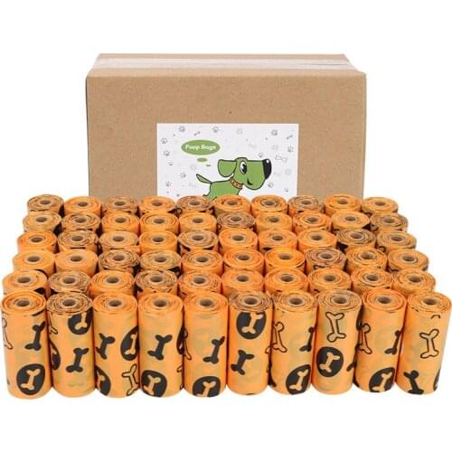 New pet garbage bag degradable dog bone printed dog poop bag dog waste bag dispenser cleaning bag pet garbage bag