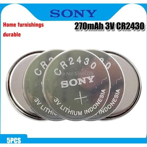 5PCS/lot Original SONY CR2430 Button Cell Battery 3V Lithium Batteries CR 2430 for Watch Remote Toy Computer Calculator Control