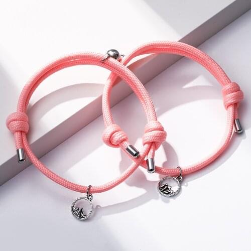 Valentine's Day Gift fluorescent luminous shiny Sea Mountain Oath Forever Love Bracelet Magnetic Bond Bracelet Set Couple