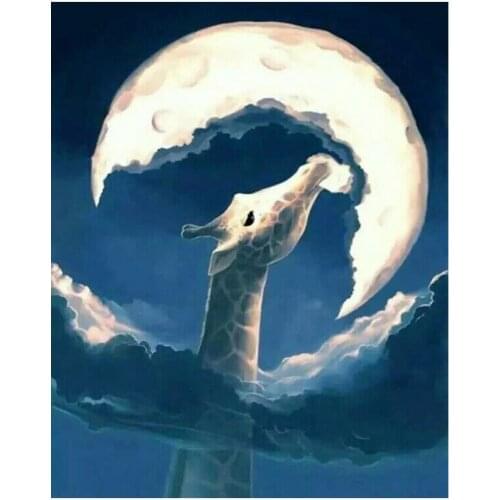 Full diamond painting giraffe animal rhinestone embroidery scenery mosaic decor sticker diamond dots poster wall paper diy craft