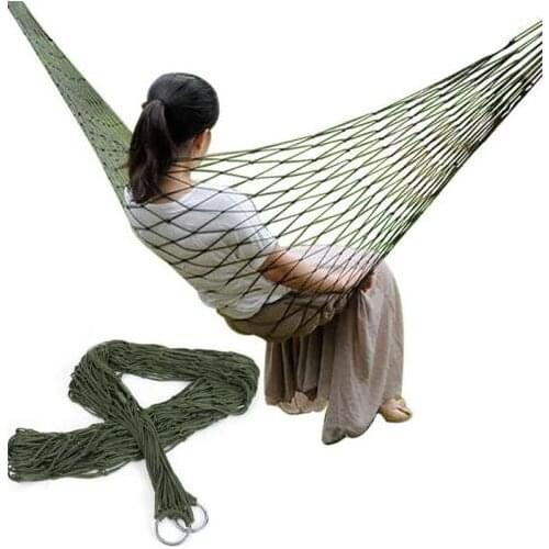 Portable Garden Nylon Hammock swing Hang Mesh Net Sleeping Bed hamaca for Indoor Outdoor Travel Camping Hanging Chair Mesh