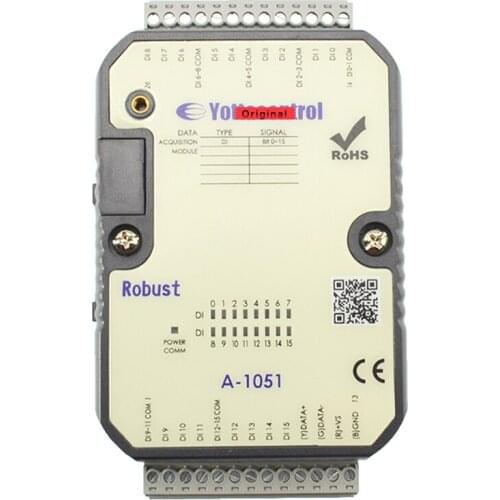PLC Programmable Controller 16DI Digital / Switch Input IO Acquisition Module Modbus RTU/ASCII Photoelectric Isolation