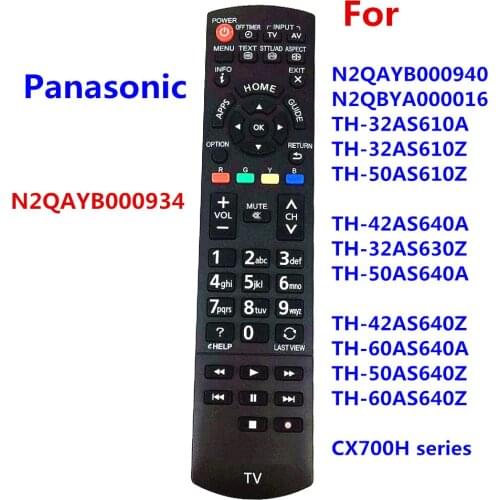 New Original Remote Control N2QAYB000934 For PANASONIC LCD TV TH-32AS610A TH-42AS640A TH-50AS640A TH-60AS640A
