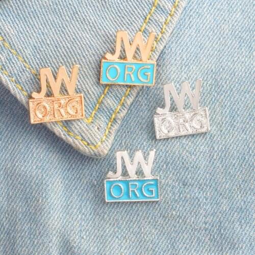 Quattro stili di spilla di moda personalizzata lettering "JW.org" spilla per inviare decorazione scollatura vestiti amici amante