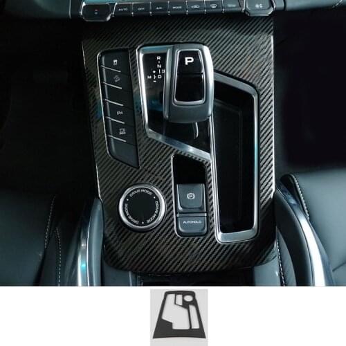 Lsrtw2017 Stainless Steel Car Gear Panel Frame Cover Trims for Geely Azkarra Boyue Pro Atlas Emgrand 2020 2021 Carbon Fiber