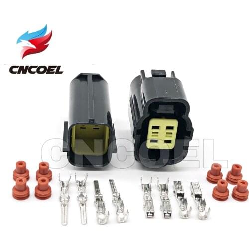 5Set 4 Pin Female Male Automotive Electrical Plug Waterproof Denso Connector 174257-2 174259-2 For MAZDA 626 98-00 Oxygen Sensor