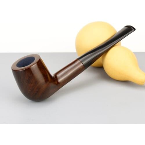 Top Grade Ebony Wood Pipe 9mm Filter Straight Smoking Pipe Tobacco Pipe 10 tools free Smoke Wooden Pipe