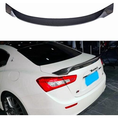 For Maserati Ghibli 3.0T S Q4 2014 2015 2016 Car Styling Carbon Fiber Rear Lip Roof Spoiler Trunk Boot Wing