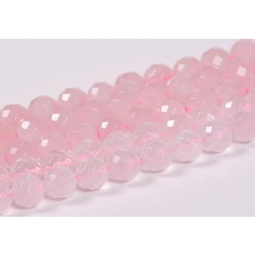 1 Strand Powder Crystal Beads Faceted Ball Natural Loose Bead For DIY Jewelry Making Findings Manual Women Decoration Materials