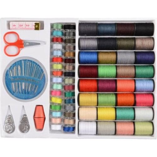 100pcs Colorful Sewing Machine Thread Set Sewing Machine Spool Bobbin Set Reel Kit Portable Sewing Kit for Home Travel
