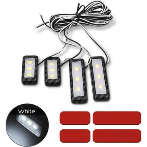 4Pcs Bowl Handle Armrest Light Car Door Interior Light LED Atmosphere Light New