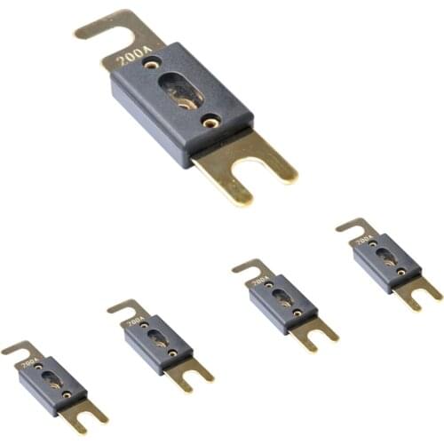 5pcs 200A ANL Audio Electrical Protection Flat Fuse Gold Plated