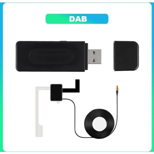 Car DAB+ Antenna with USB Adapter Receiver for Android Car Stereo Player supports DAB band III 174.0MHz-239.0MHz