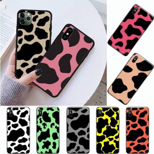 Cow color Print animal pattern Phone Case for iPhone 11 12 pro XS MAX 8 7 6 6S Plus X 5S SE 2020 XR