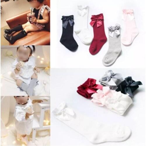 Pudcoco Baby Socks Bowknot Bows Knee High Princess Long Kids Children Leg Warmer High Quality Hot Sale Tights