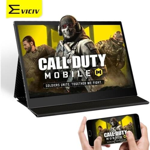 EVICIV 13.3 Inch 10 Point TouchScreen Portable Monitor 60Hz 16:9 Type C 1080P FHD Display Play Mobile Call Of Duty In Big Screen