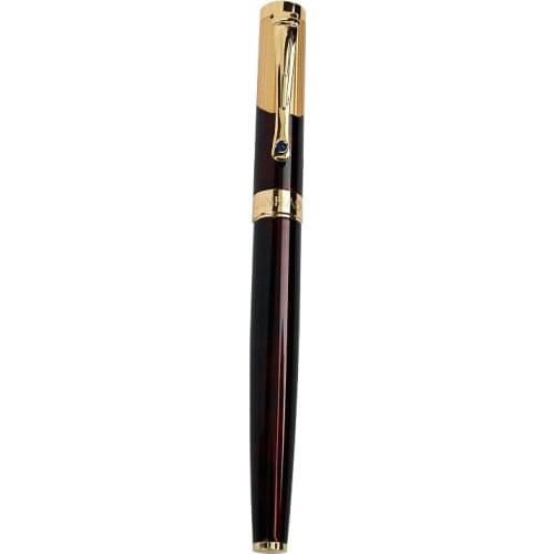 Jinhao 9009 Black and Golden Luxury Diamond Fountain Pen 0.5mm Metal Nib Ink Pens for Office Supplies Gift Pen