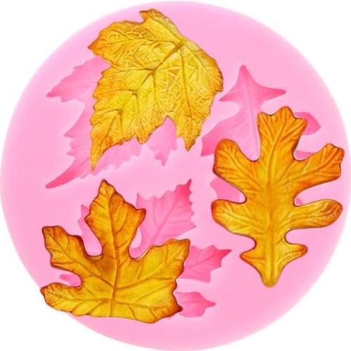 Maple Leaf Silicone Mold Leaves Cupcake Topper Fondant Cake Decorating Tools Polymer Clay Candy Resin Chocolate Gumpaste Moulds