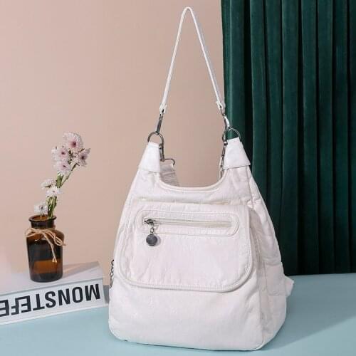 New Women Leather Backpack Large Capacity Travel Backpack Fashion School Bags for Teenage Girls Multifunctional Shoulder Bags