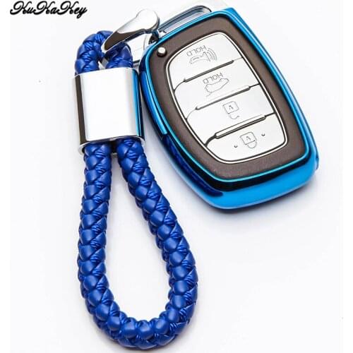 KUKAKEY TPU Car Key Cover Case For Hyundai Tucson IX35 IX25 Sonata Solaris Verna Accent New Santa Fe Elantra Keyring Accessories