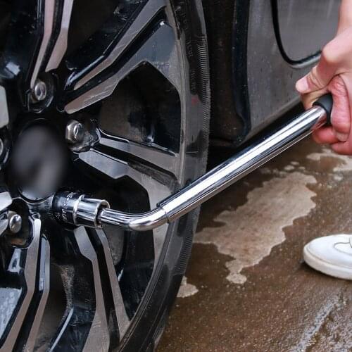 L-type Retractable Car Tire Wrench Multifunctional Car Motorcycle Manual Demolition Tire Auto Repair Tool Auto L-type Wrench