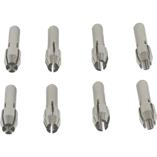 Brass Chuck Set 8 Pieces of Brass Chuck Is Suitable for Dremel Rotary Tools, Including 4 Sizes (1/1.6/2.3/3.2mm)