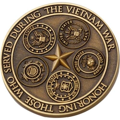Metallic copper high-grade stamping commemorative coin American souvenir coin Military enterprise commemorative coin custom