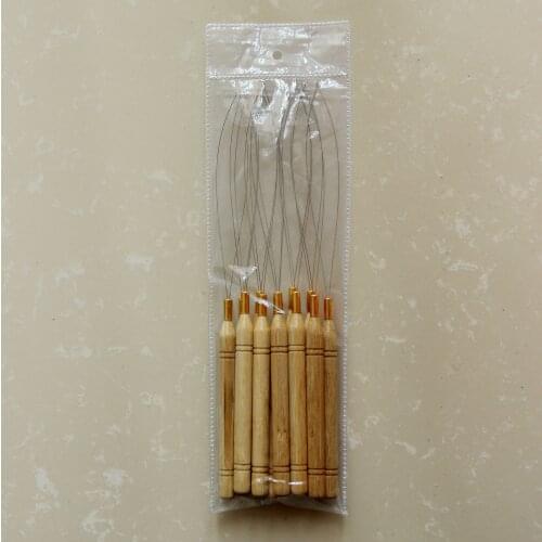 6pcs Micro Rings Loop Threader Pulling Needle Used With Hair Plier Beads