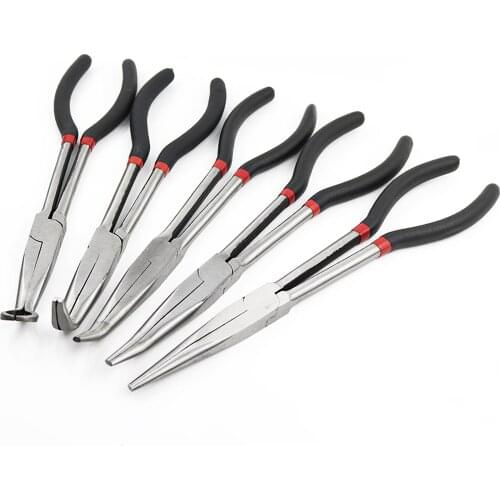 MultifunctionalSteel Ergonomic High Quality Long Nose Pliers Set Curved Nose Pliers Set O Type Plier Plier for Vehicles