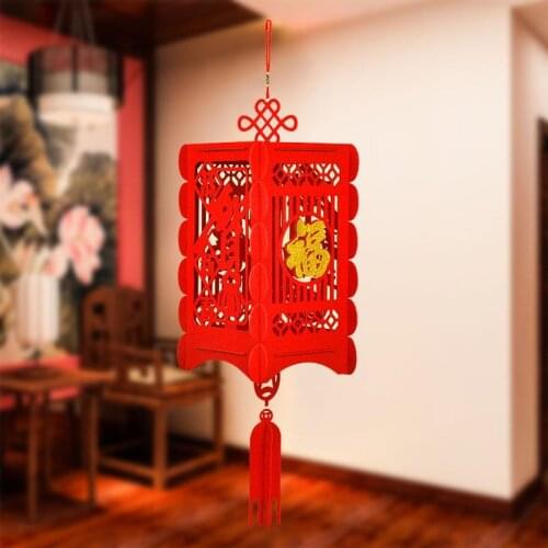 Assembly Fashion Home Chinese Red Lantern Chinese Style Lamp Best Wishes Happy New Year Good Luck Spring Festival Festivous