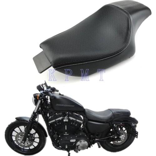 Motorcycle Leather Two Up Driver Front Rear Passenger Seat For Harley Davidson Sportster XL iron 2004-2016 X48 883 1200 V 1200X