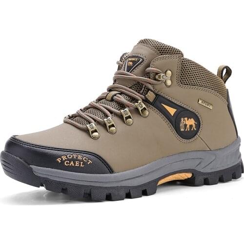 Mens Shoes New Outdoor Boots Snow Desert Non-slip Safety Shoes Hiking Trekking Boots Mens Boots Low Cut Thick Sole