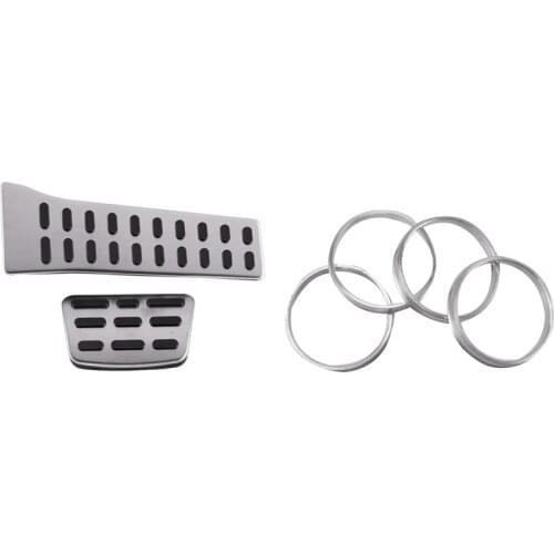 For Hyundai Sonata I40 Tucson Santa Fe Mt At Pedal Pad Cover with 4Pcs Centric Spigot Hub Rings Wheel Spacer Set