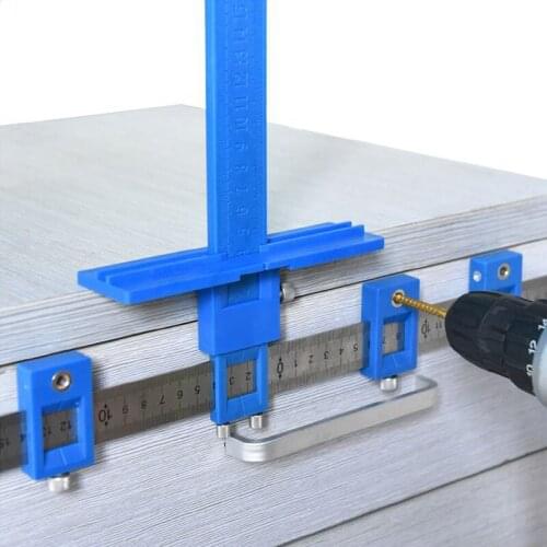 Cabinet Hardware Jig Adjustable Punch Locator Drill Guide Sleeve Woodworking Drilling Dowelling Tool for Door Handles SUB Sale