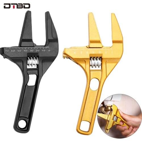 DTBD Adjustable Wrench Universal Large Opening Bathroom Wrench 16-70mm Screw Nut Wrench Multitool 24 IN 1 Spanner Repair Tool