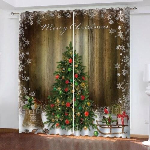 Customized size Luxury Blackout 3D Window Curtains For Living Room christmas curtains personality curtains