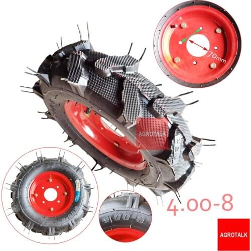 Tyre with Tube 4.00-8 assembly for small wheeled inplement