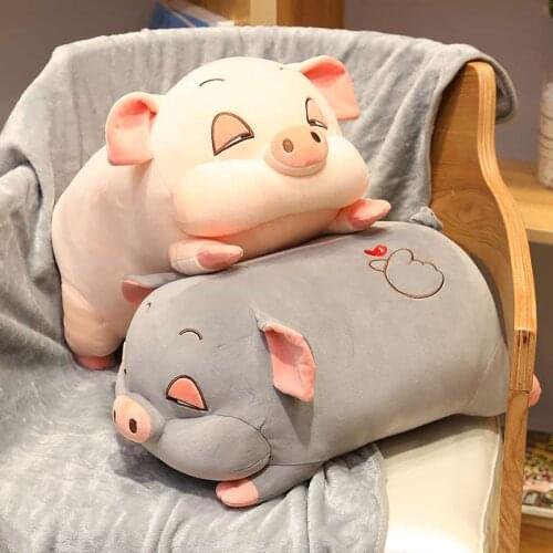 2in1 Cute hamster plush toy sleeping pillow with blanket bed doll pig mouse washable super soft pillow high quality gift for kid