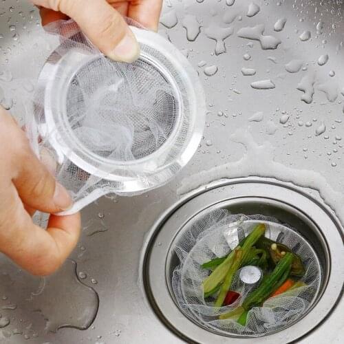 APRICOT 30Pcs Dense Mesh Sink Strainer Kitchen Waste Filter Bags Impermeable Residue Vegetables Filtering Bags