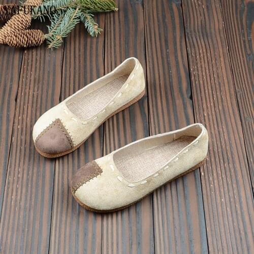 Retro Linen Fisherman Shoes Mori Literary Casual Lazy Loafers Mixed Colors Student Flats Handmade Soft Sole Women Flat Shoes