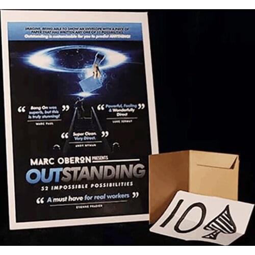 OUTSTANDING by Marc Oberon Magic Tricks 52 Playing Cards Prediction Magician Close Up Illusions Gimmicks Zoom Show Mentalism