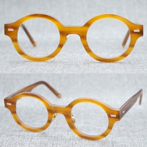 Vintage Quality Acetate eyeglasses retro round frame original Japan Handmade quality The British royal family Re.SHEPPERTON 45