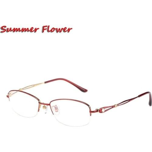 Women Glasses Frame Titanium Prescription Glasses Transparent Lenses Spectacles Light Eyewear Top Quality Not Lose Color