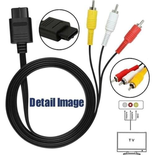 1.8M For Nintendo 64 Audio TV Video Cord AV Cable to RCA For Super Nintend GameCube N64 SNES Game Cube Accessory