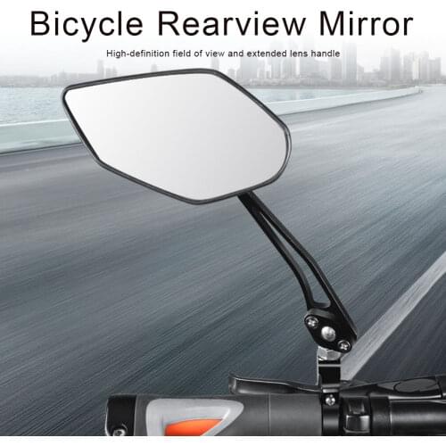 1 Pair Bicycle Extended Handle Rearview Mirror Mountain Bike Mirror Safety Rearview Mirror Convex Reflection Reversing Mirror