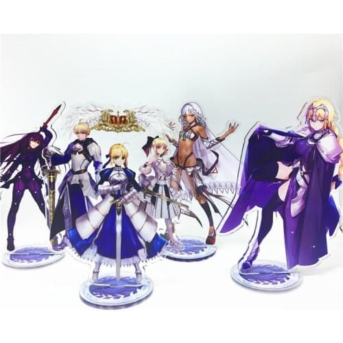 16CM Fate/Grand Order FGO Anime Strap Enkidu Merlin Arjuna Romain Cu Chulainn Arjuna Gilgamesh Acrylic Keychain Decoration