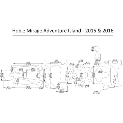 2015-2016 Hobie Mirage Adventure Island Kayak Boat EVA Decking Mat Pads Kit 1/4"