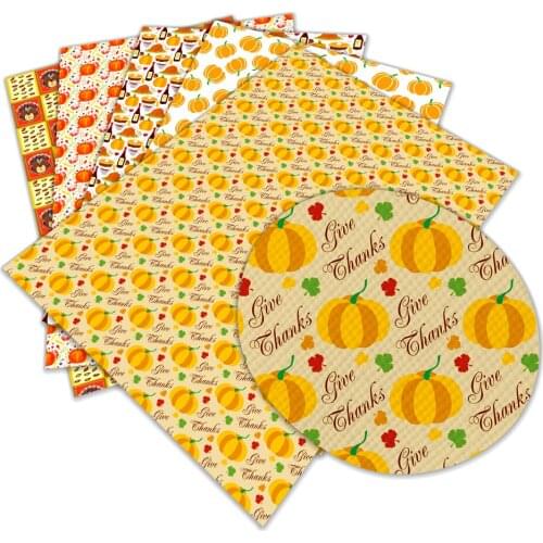 30 cm x 136 cm Thanksgiving Day Synthetic Leather for DIY Hair Bow Handbags DIY Materials L197 L198